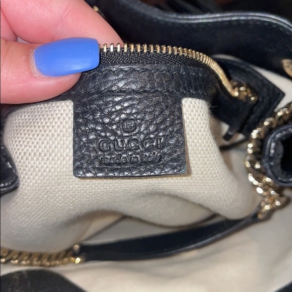 Gucci soho hobo bag black with gold chain medium shoulder bag - Picture 3 of 5